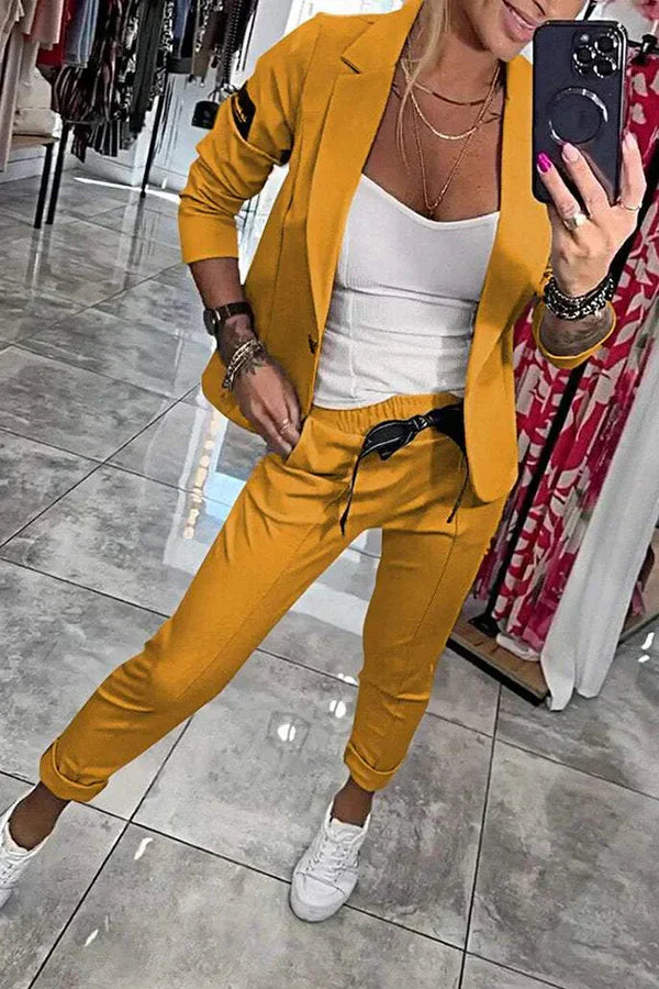 Zaluva™ | Måttsytt Set med Mjuk Blazer och Lätta Joggingbyxor