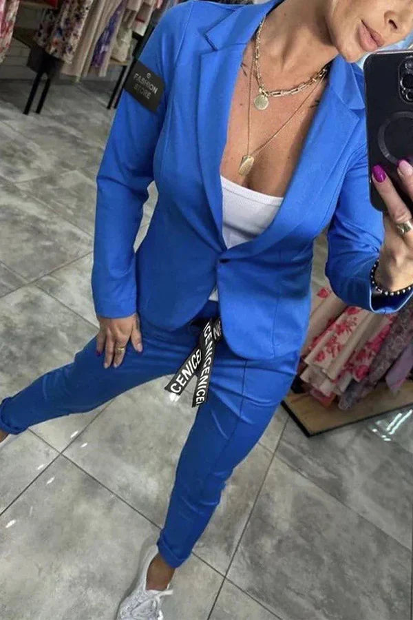 Zaluva™ | Måttsytt Set med Mjuk Blazer och Lätta Joggingbyxor