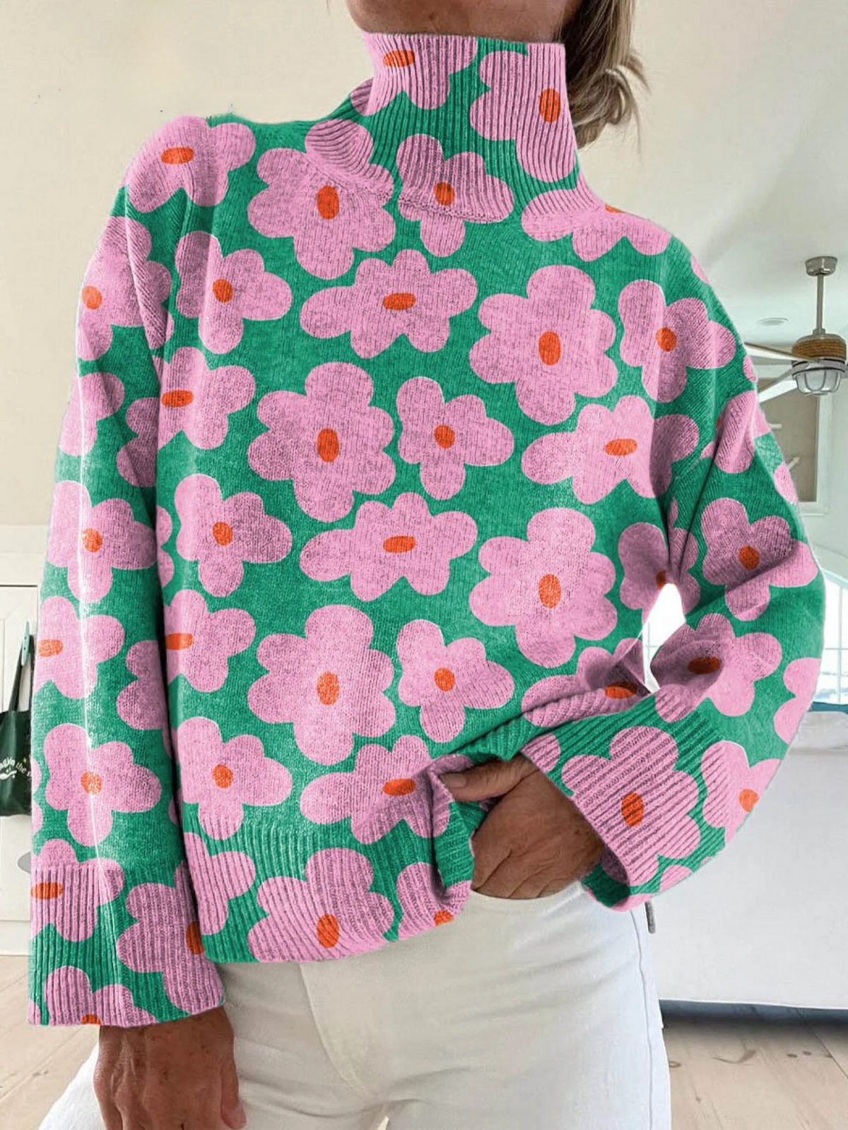 Blooméa™ | Floral Knit Sweater