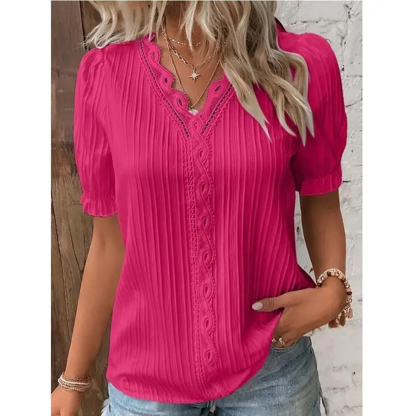 Zaluva™ | Mira – Feminin topp med spetsdetaljer