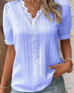 Zaluva™ | Mira – Feminin topp med spetsdetaljer