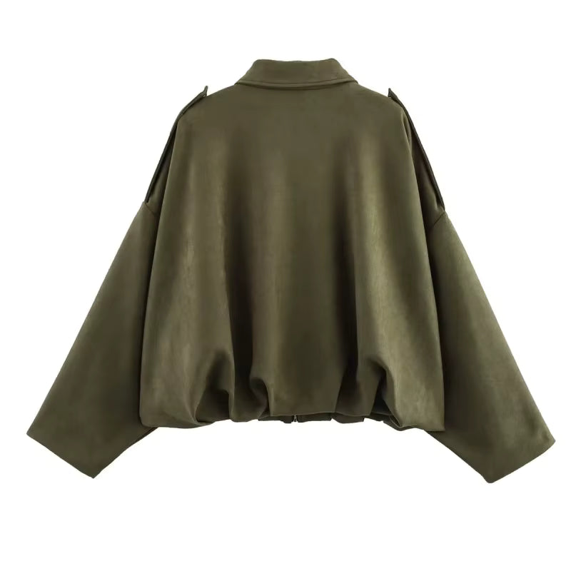 Amara™ – Premium höstjacka med mocka-look