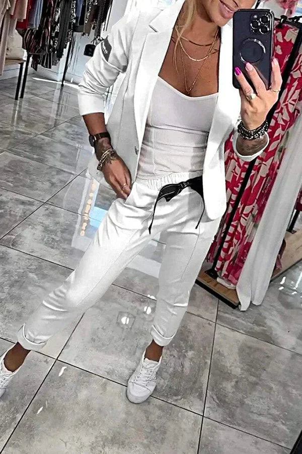 Zaluva™ | Måttsytt Set med Mjuk Blazer och Lätta Joggingbyxor