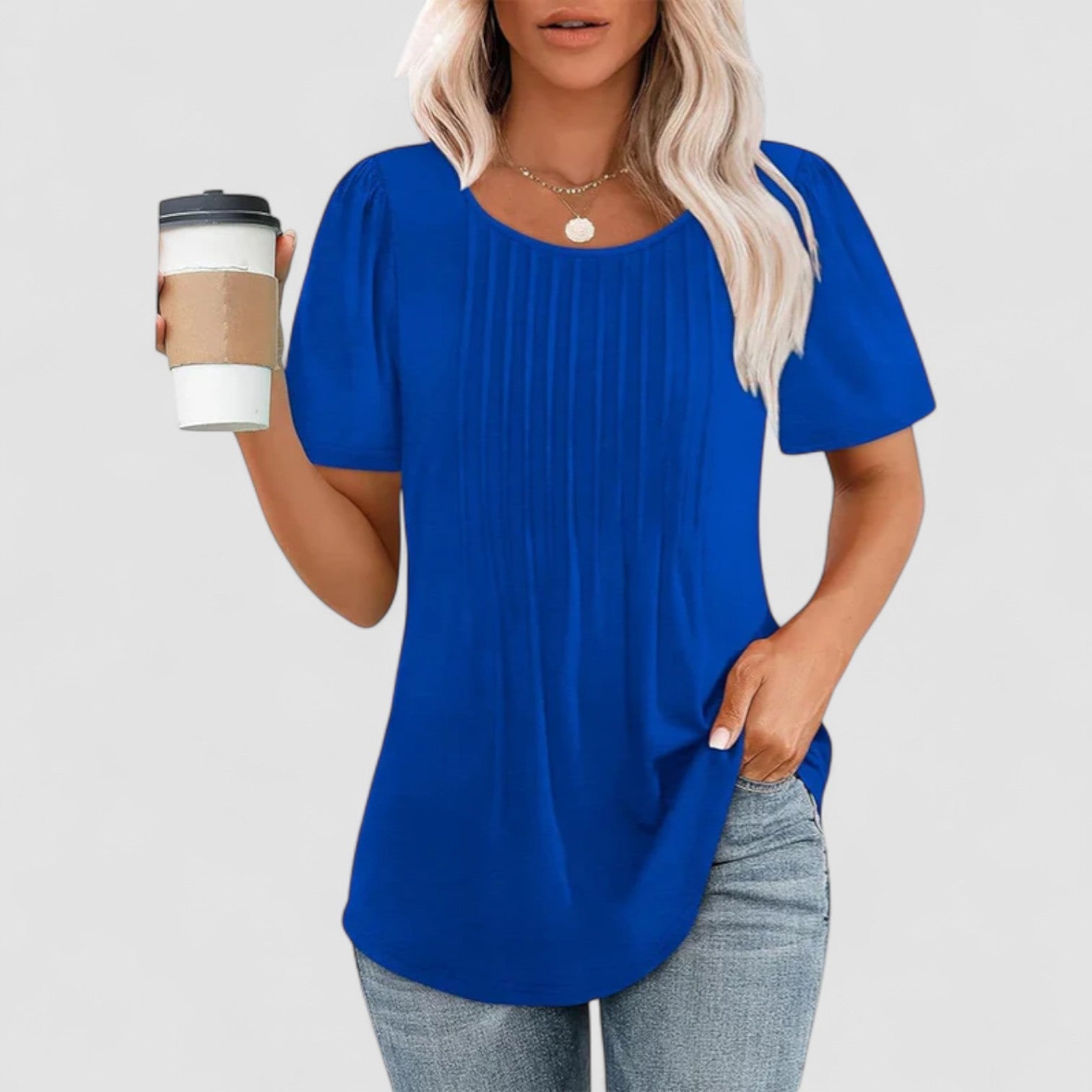 Zaluva™ | Linna – Långärmad blus i mjuk viskos