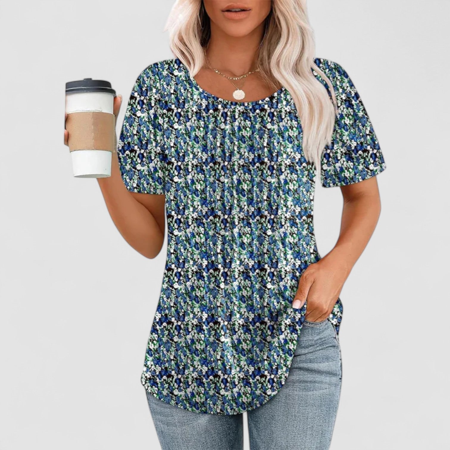 Zaluva™ | Linna – Långärmad blus i mjuk viskos