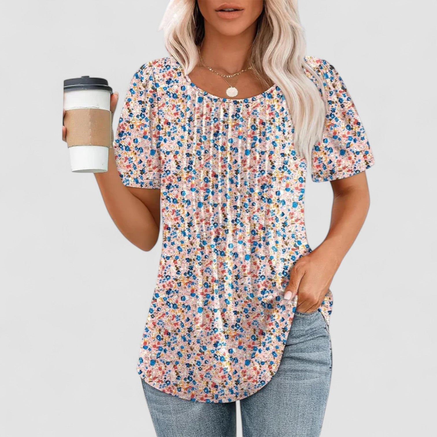 Zaluva™ | Linna – Långärmad blus i mjuk viskos