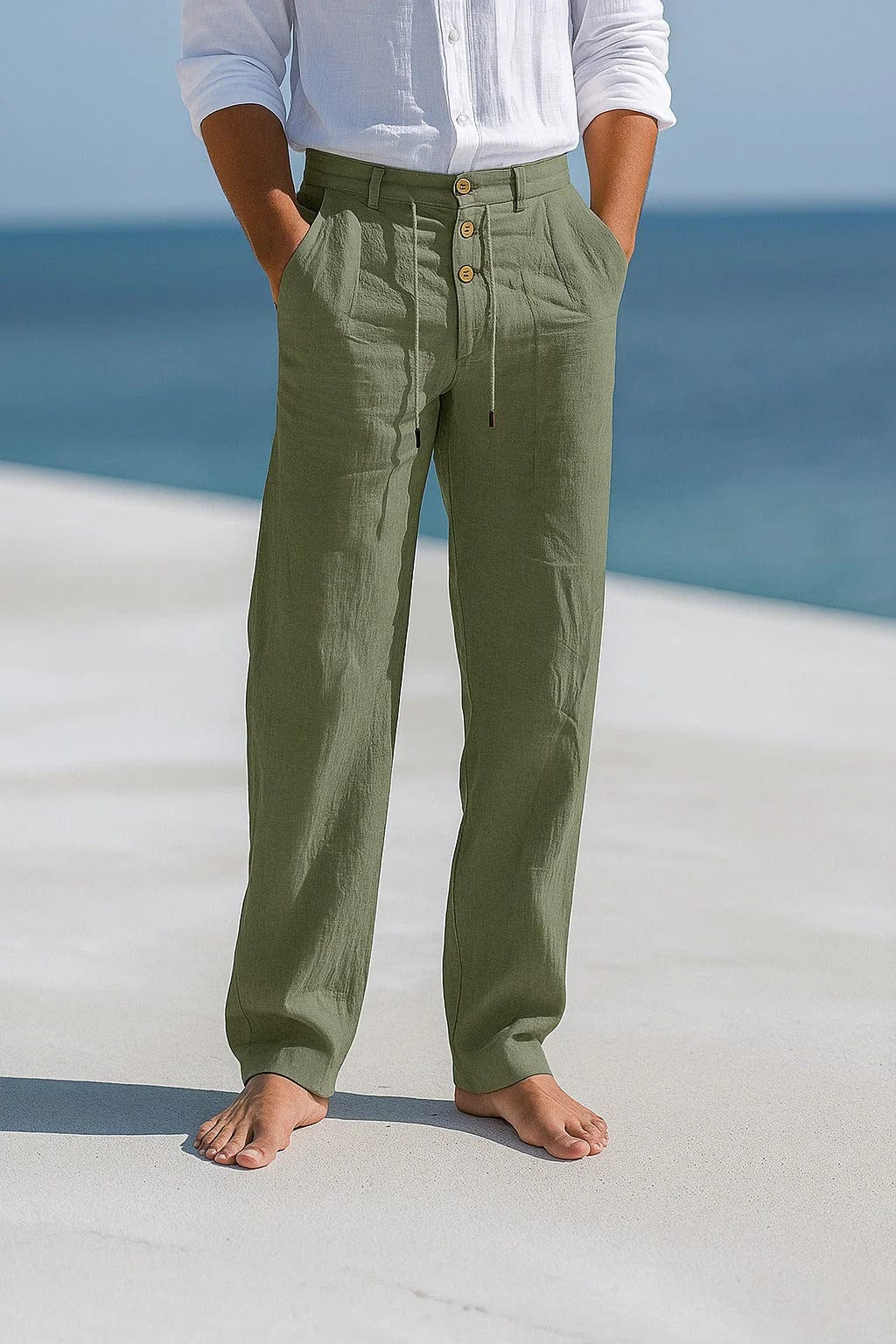 Pantaloni in Lino André Ferran Porto