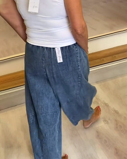 Maren™ | relaxed cotton-blend pants