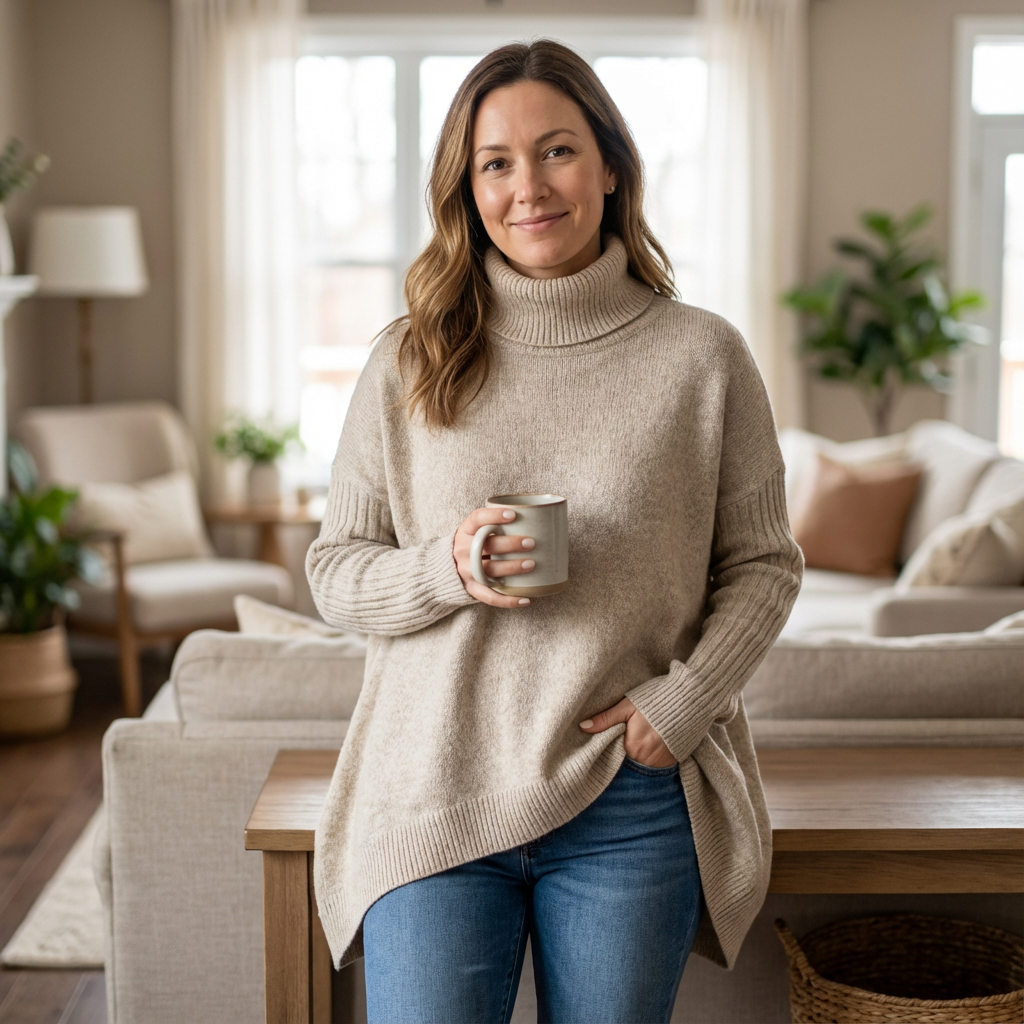 Brigitte – Long roll neck sweater
