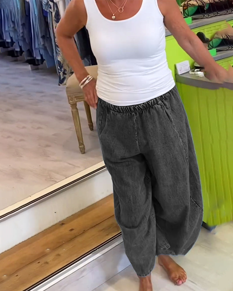 Maren™ | relaxed cotton-blend pants