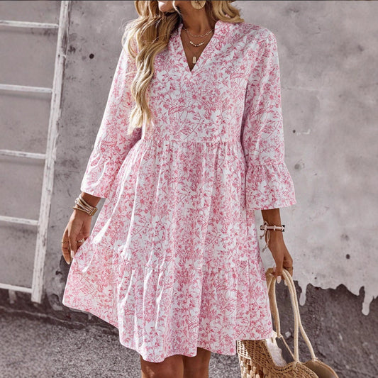 Daisy | Floral collar dress