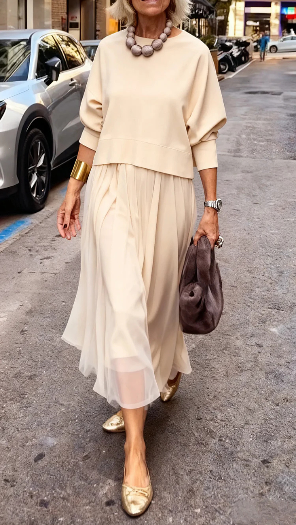 Zara™ | Elegant Tulle Sweater Dress