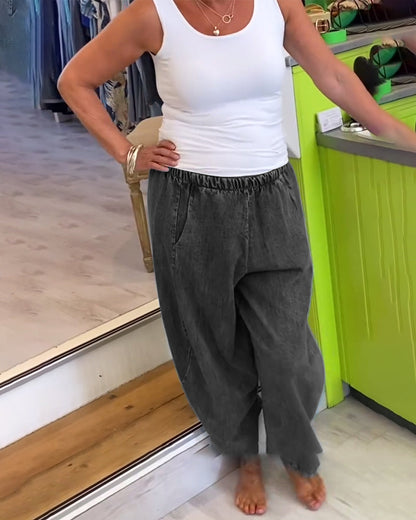 Maren™ | relaxed cotton-blend pants