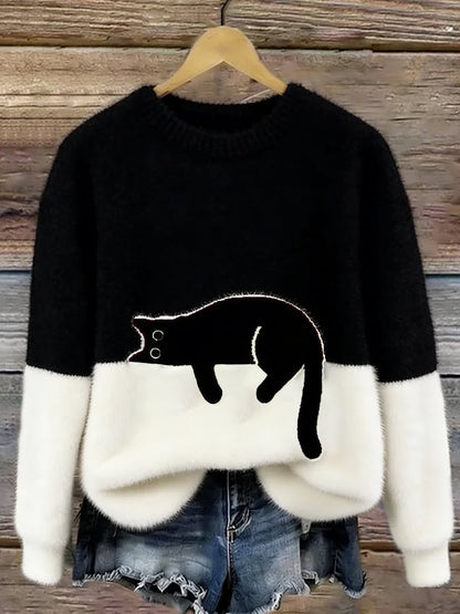 Bridget | Warm colorful Cat sweatshirt