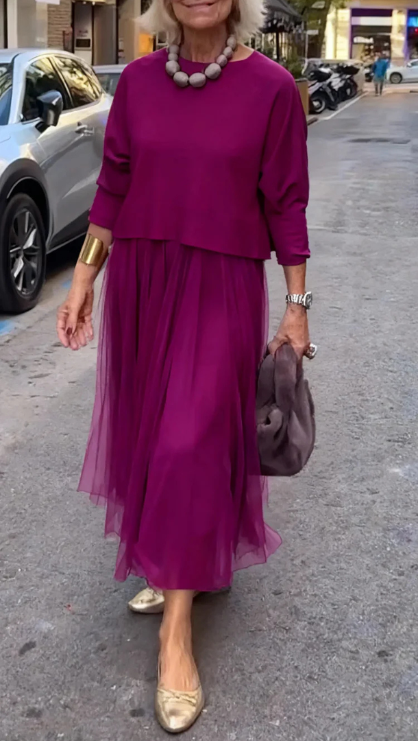 Zara™ | Elegant Tulle Sweater Dress