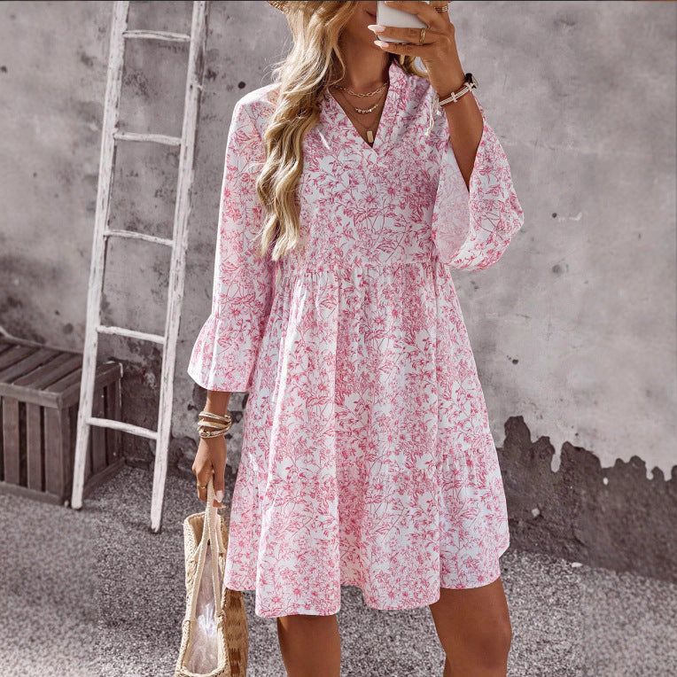 Daisy | Floral collar dress