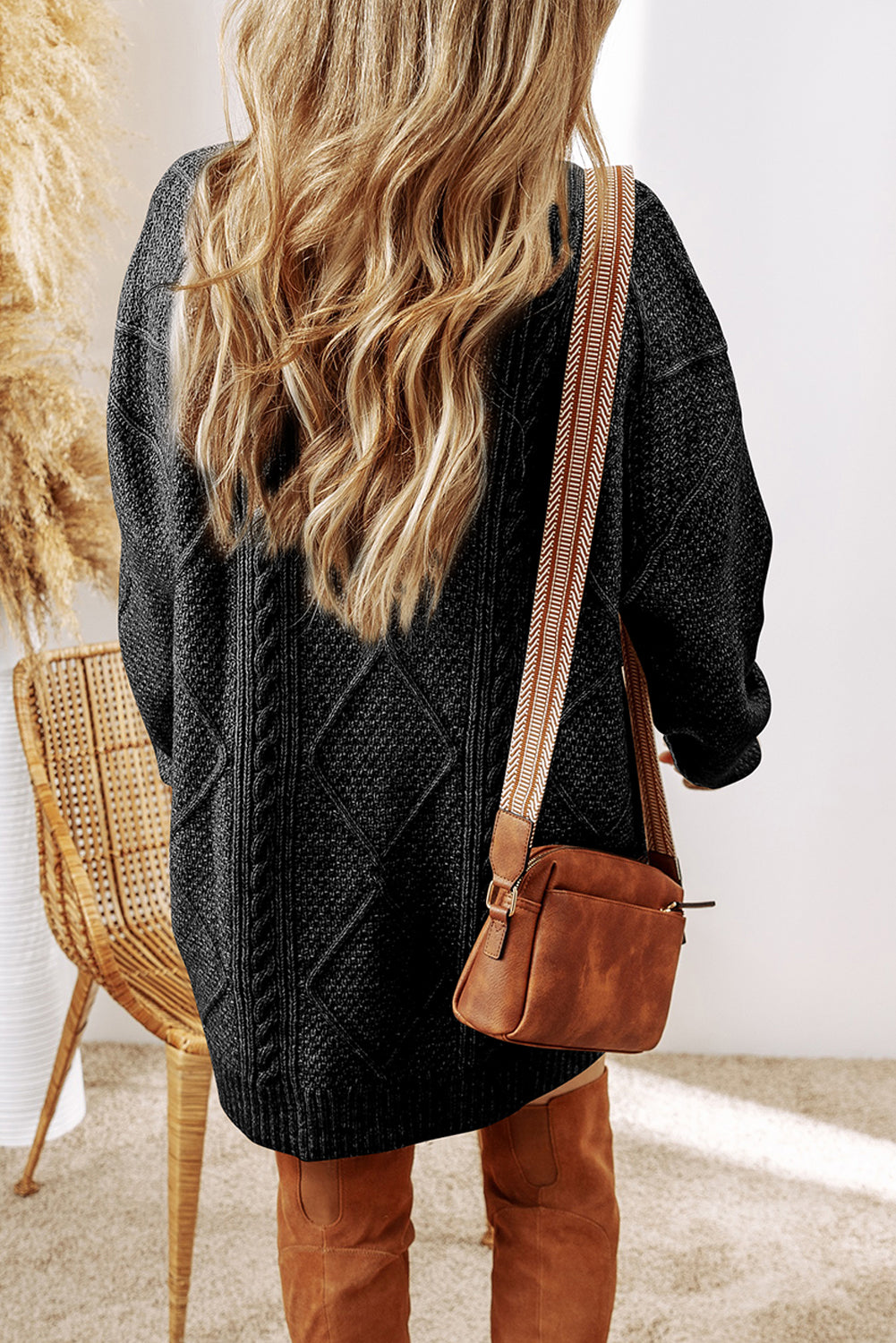 Harper™ | Cable Knit Sweater Dress