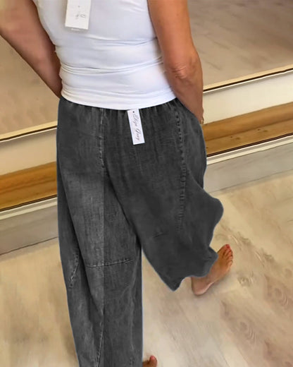 Maren™ | relaxed cotton-blend pants