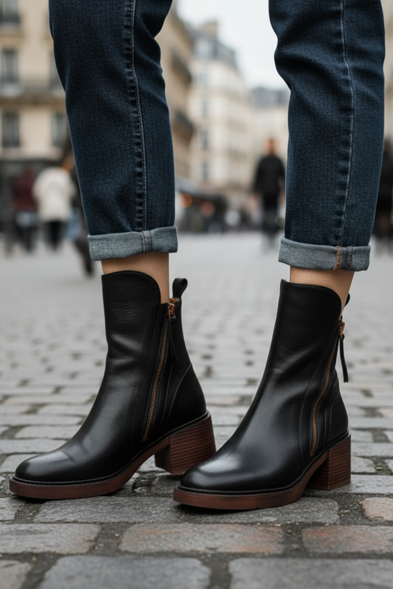 Anna™ | Eleganta ankelboots i läder