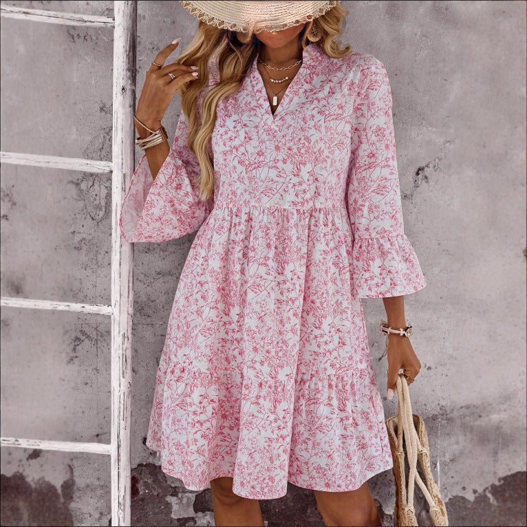 Daisy | Floral collar dress