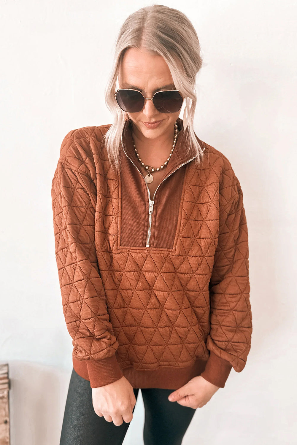 Sienna™ quilted half-zip sweatshirt