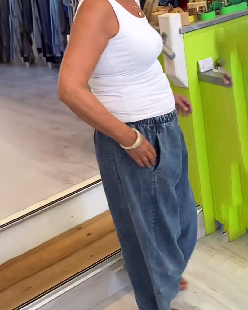 Maren™ | relaxed cotton-blend pants