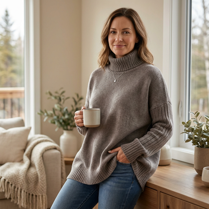 Brigitte – Long roll neck sweater