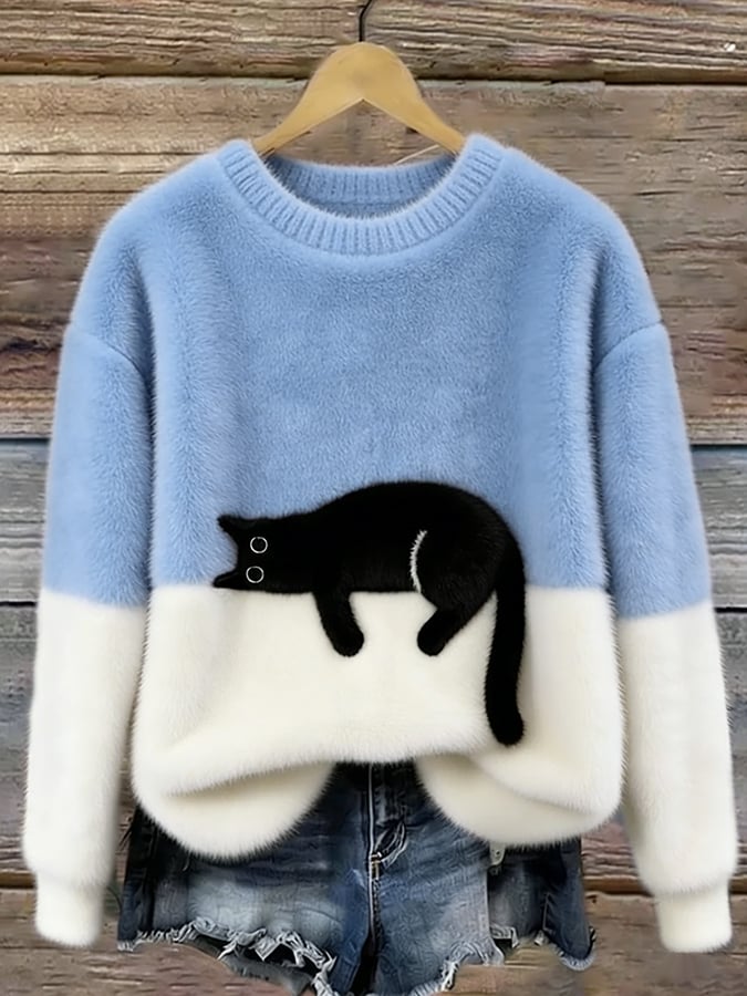 Bridget | Warm colorful Cat sweatshirt