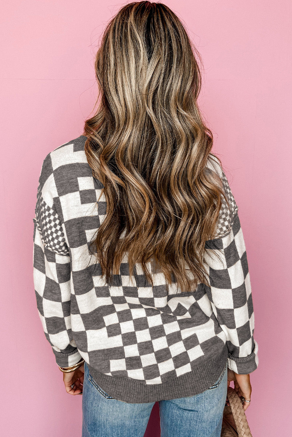 Oaklyn™ – Check Knit Sweater