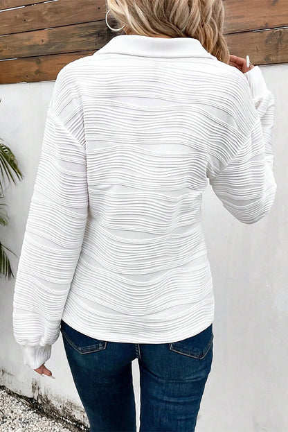 Marin™ zip-neck textured sweatshirt