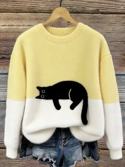 Bridget | Warm colorful Cat sweatshirt