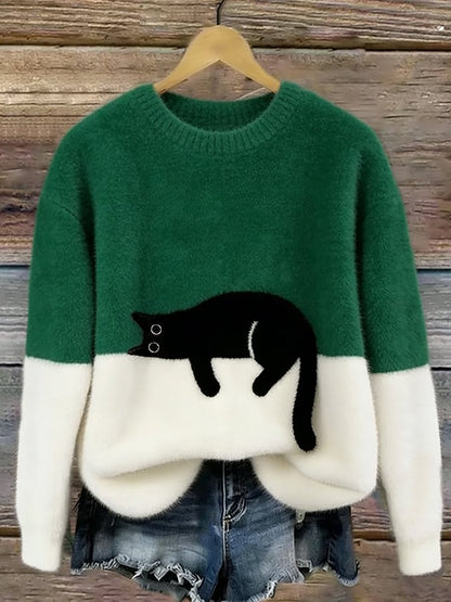Bridget | Warm colorful Cat sweatshirt