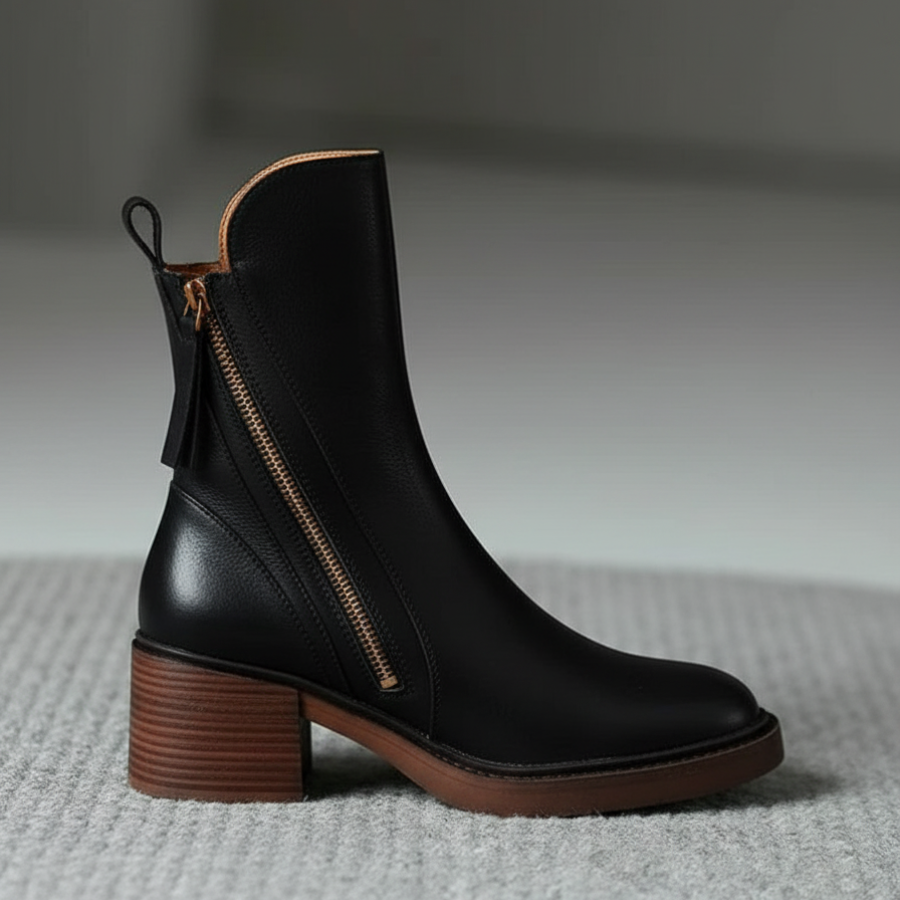 Anna™ | Eleganta ankelboots i läder