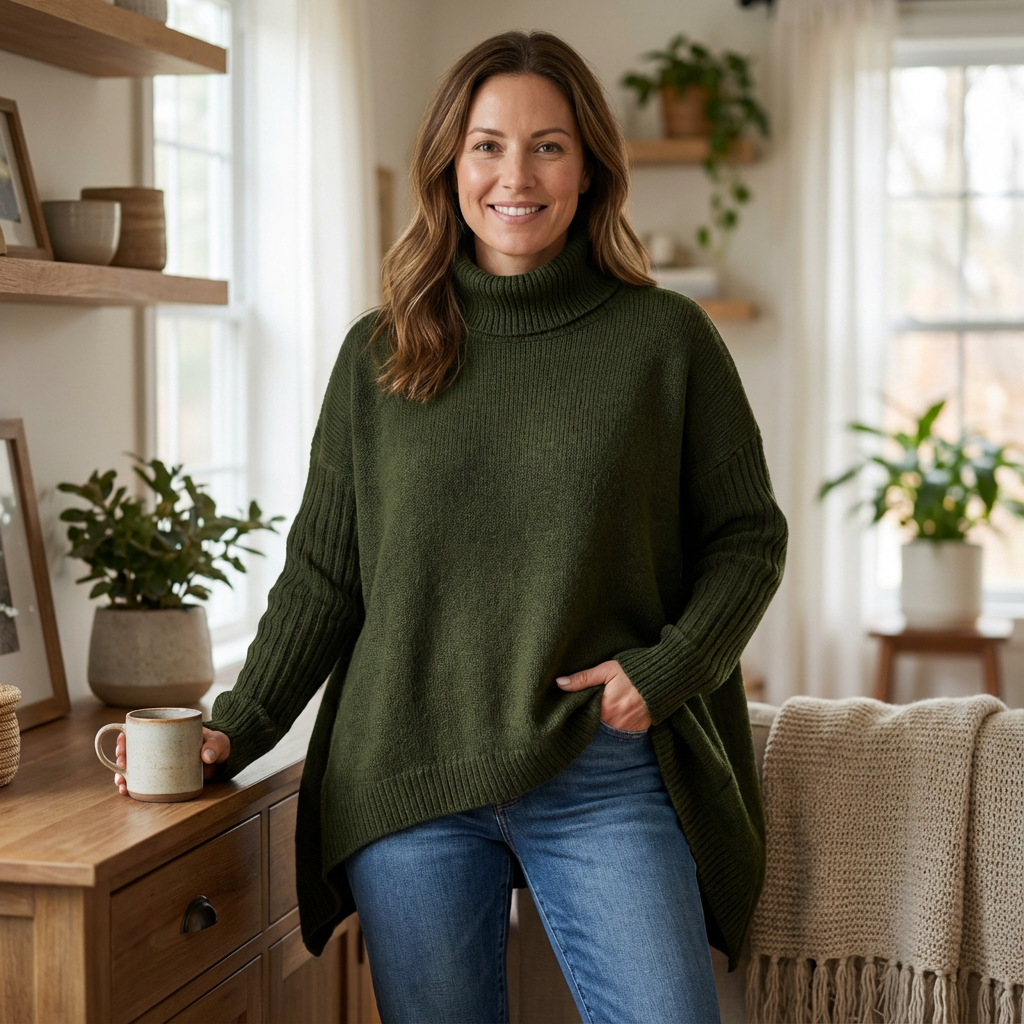 Brigitte – Long roll neck sweater