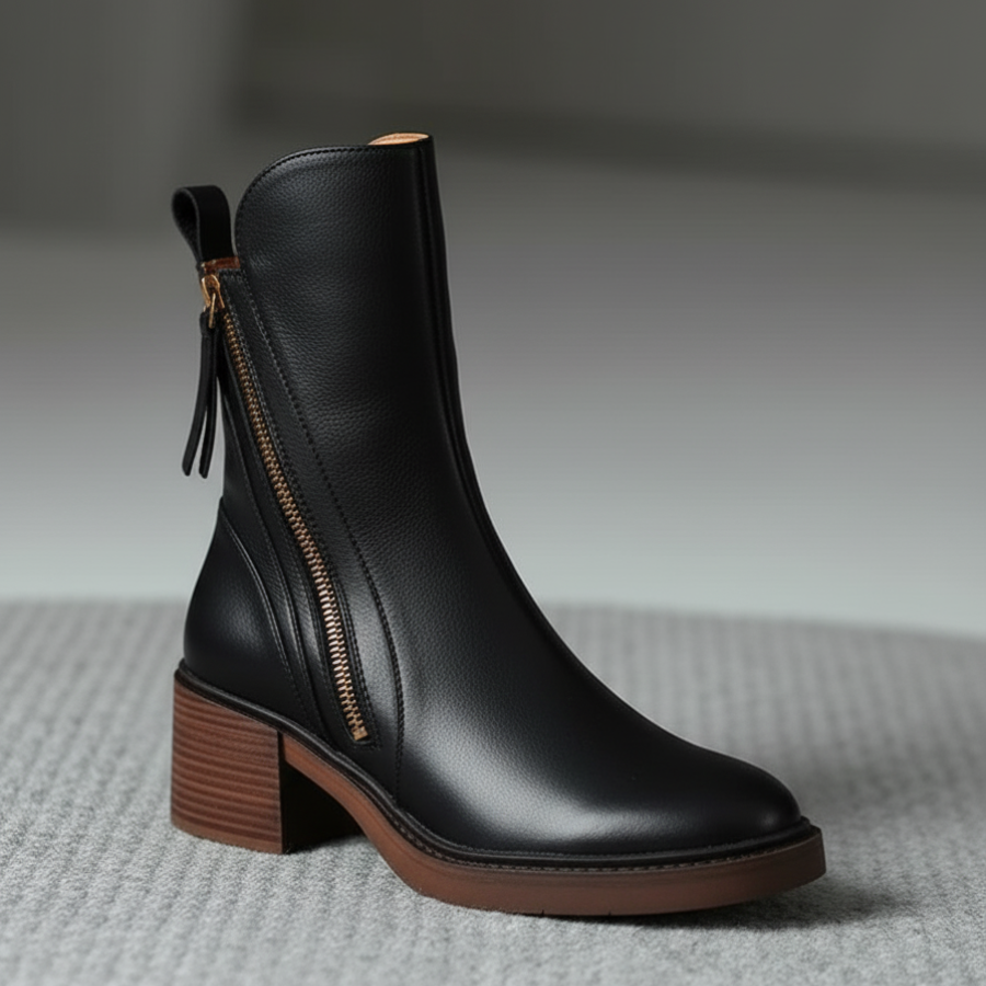 Anna™ | Eleganta ankelboots i läder