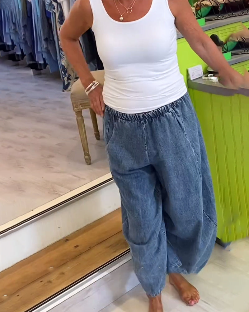 Maren™ | relaxed cotton-blend pants