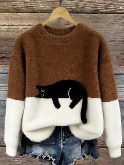 Bridget | Warm colorful Cat sweatshirt