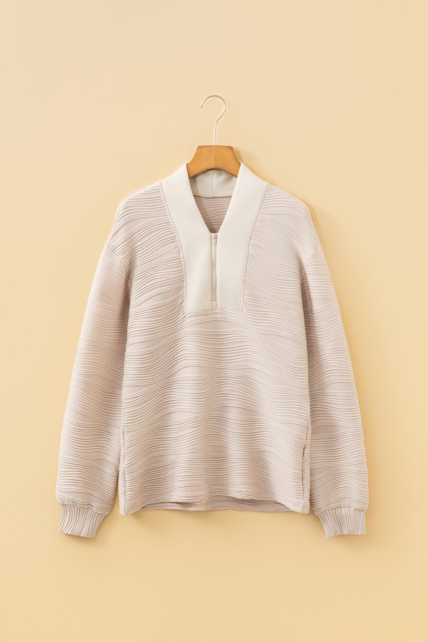 Marin™ zip-neck textured sweatshirt