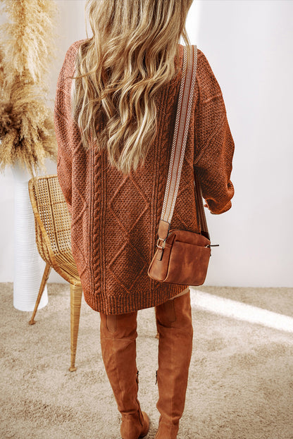 Harper™ | Cable Knit Sweater Dress