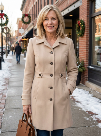 Savvy&North™ | Elegant Wool-Blend Coat