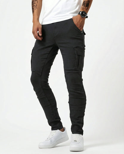 Pantaloni Cargo Marino Elasticizzati