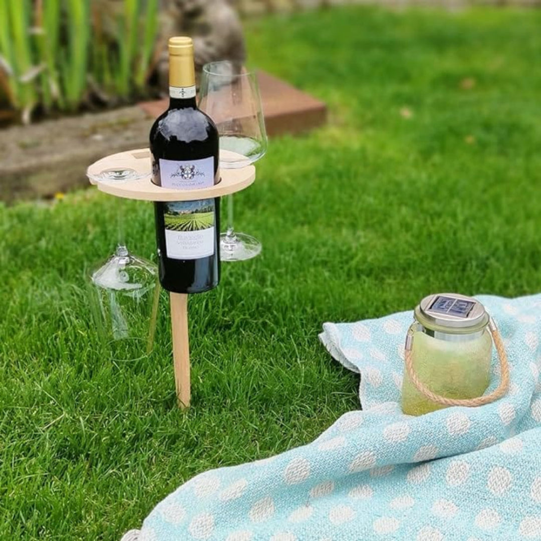 VinePicnic Fällbart Vinbord - Trä Utomhusbord