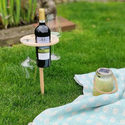 VinePicnic Fällbart Vinbord - Trä Utomhusbord