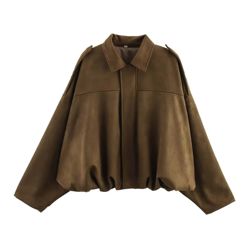 Amara™ – Premium höstjacka med mocka-look