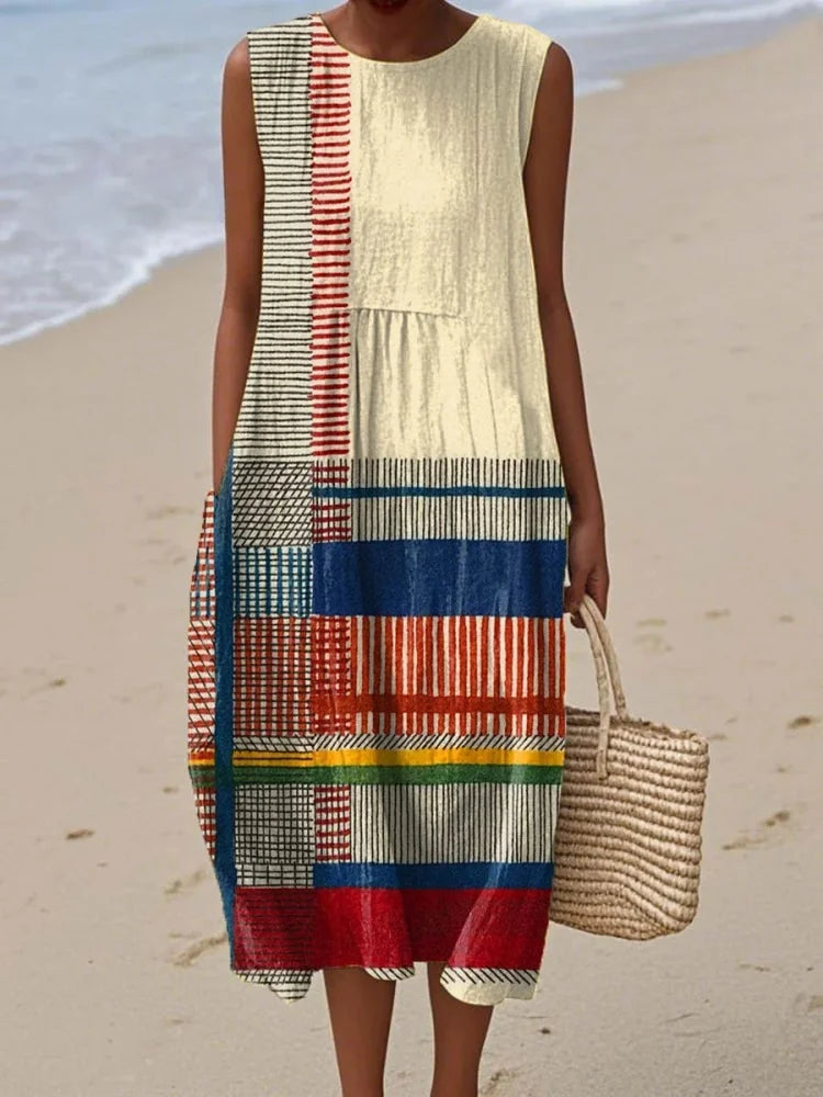 Elena™ | Elegant Art Midi Dress
