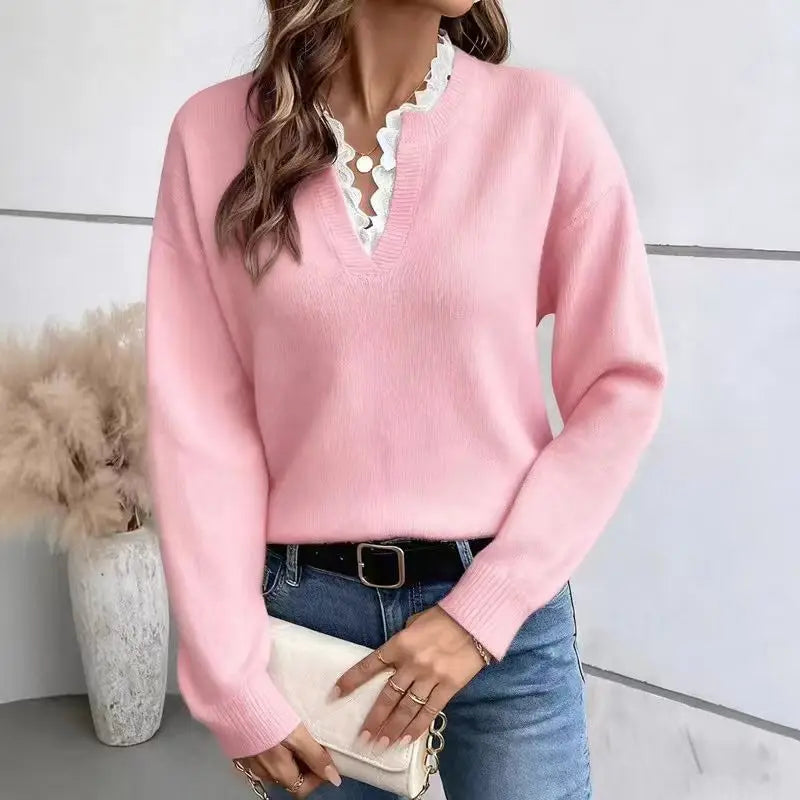 Elise™ V-neck knit sweater