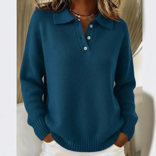 Clara™ | Knit polo sweater