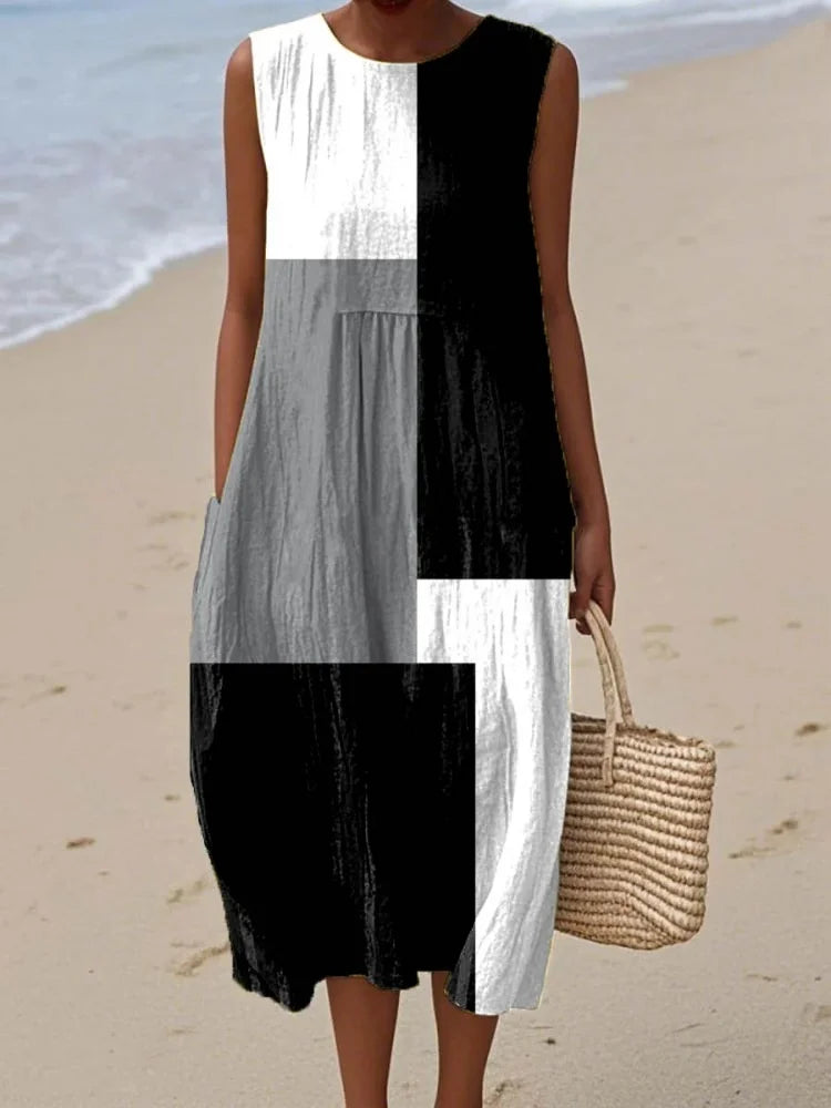 Elena™ | Elegant Art Midi Dress