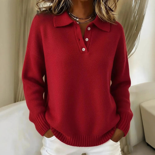 Clara™ | Knit polo sweater