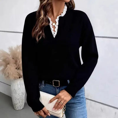 Elise™ V-neck knit sweater